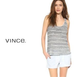 Vince open knit crochet tank